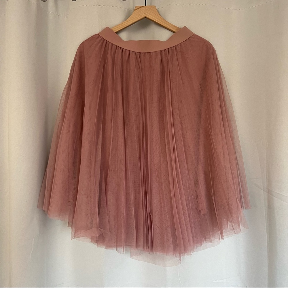 LAST CHANCE Dusty rose midi princess tulle skirt